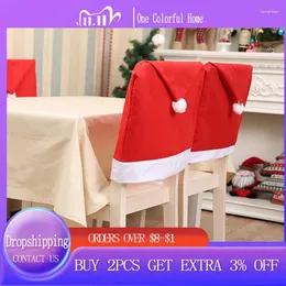 의자 덮개 크리스마스 장식 탄성 표지 빨간색 비직 페스티벌 파티 용품 식당 간단한 가정 섬유