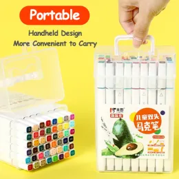 18.12.24/36/48 Farbmarker Stift Set Waschable doppelte Marker Safe Health Art Supplies Highlighter Briefpapier für Kinder
