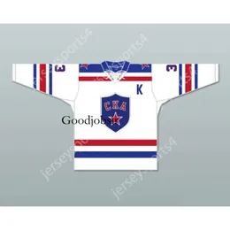 Gdsir Custom MAXIM SUSHINSKY 33 SKA ST.PETERSBURG WEISSES HOCKEY-TRIKOT ZUM BINDEN, NEU, Top Ed S-M-L-XL-XXL-3XL-4XL-5XL-6XL