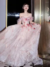 Vestidos de pista floral princesa celebridade vestido fora do ombro sem alças luxo até o chão sem costas doce barco pescoço cocktail vestidos de baile