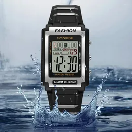 Bilek saatleri Synoke Erkekler Açık Hava Spor Su geçirmez Dijital Saatler Aydınlık Çalar Saat Ekran Erkek Reloj hombre