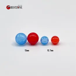 50pcs 0,59 Zoll Mini 15 mm Sehr kleiner klarer Transparenz Plastik PS Kapsel Spielzeug Überraschung Ball winzig