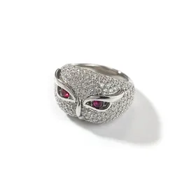 Creative Owl Ring Hip Hop Conjunto de cobre personalizado 5A Acessórios de moda de anel de zircão de zircão