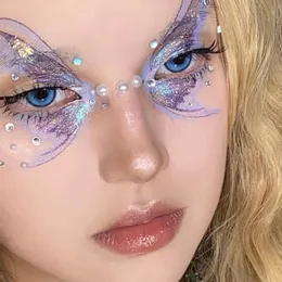 Glitter Butterfly Dövme Çıkartmaları Angel Wings Göz Çıkarmaları Yüz Boyama Çıkartmaları Çocukların Yüzü çıkartmalar Makyaj Göz Köşesi Çıkartmaları