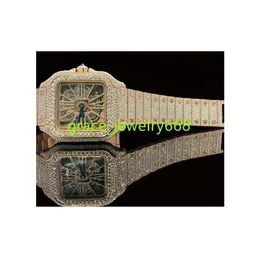 Hurtownia dobrej jakości Diamond Watch Fashion Women Hip Hope Out Out Full Crystal Diamonds zegarki z Indii