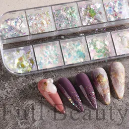 Cross-border New nail Art Glitter Powder ins Aurora Cloud Brocade Ice Piece Magic Unicorn Piece nail Ice Piece nail