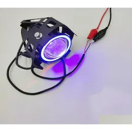 Scooter Parça Aksesuarları Harici Spotlight Elektrikli LED Işık Motosiklet Parlama Far Melek Göz