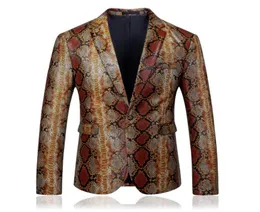 MEN039S Takımlar Blazers Markyi 2021 Sonbahar Yılan Skin Desgin Erkekler İnce Fit Blazer Sıradan Artı Boyut 5xl Single Düğmesi Ve For8540936