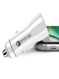 Carregadores de carro Quick Charge QC30 QC SCP PD Tipo C 38W Carregador USB rápido para iPhone Xiaomi Huawei Samsung Phone7261144