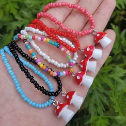 Hänge halsband söta colorf pärlor kedja svamp halsband för kvinnor flickor chokers tillbehör mode droppleverans smycken hängen dhpyh