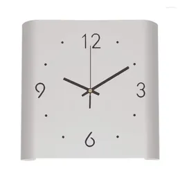 Wall Clocks Creative Double Sided Digital Corner Clock Two Sides Curved LED Home Living Room Decorative Light Sensor