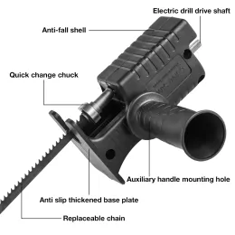 3/9 st multipurpose REGROCATING SAW ADAPTER KIT PORTABLE Electric Jig Saw för att klippa trä/PVC/metallhem DIY Woodworking Tool