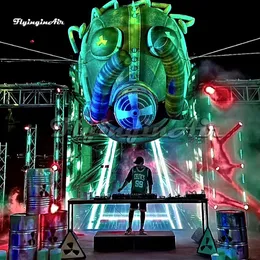 Large Simulated Inflatable Replica of Gas Mask Air Blow Up Smoke Helmet Model For Club Party Decoration