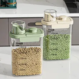 Speicherflaschen Lebensmittelglas mit BPA-freien Materialien luftdichte Reisbehälter Silikondicht Kapazität Trocken für Mehl