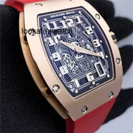 Мужчины часы Richarmill Watch автоматические механические часы Mens Series Extra Flat 67-01 Rose Gold Mens Watch Case