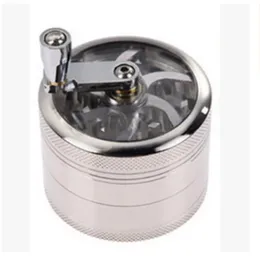 2024 4 Layers Spice Grinder Herb Weed Grinder with Mill Handle Silver Kitchen Accessories Gadget Cooking Tools Hot Sale for spice grinder