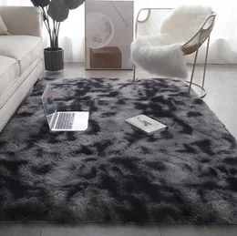 Carpets Instagram Gradient Tie Dyed Carpet Plush Living Room Tea Table Bedroom Long Hair Carpet Bedside Carpet