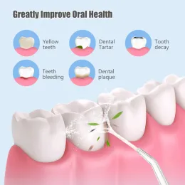 FLOSSOR DE ÁGUA DENTAL IRRIGADOR ORAL PICK DE TELOS DE DIA DO IRRIGADOR ORAL 1400RPM 3 MODOS MODES DEDORES LIMPOR DENTEBULHA MÁQUINA DE LIMITENÇÃO DE HIGIENE ORAL