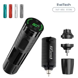 Makine EZ EVOTECH Kablosuz Pil Dövme Kalemi Hine Dövme Kitleri 40 PCS EZ SMP Kartuş Dövme İğneleri Kalıcı Makyaj Dövme