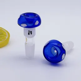 Glass Mushroom Smoking Bowls Slide 14mm Male Piece Joint Tobacco Bowl For Bong Hookahs Water Pipes