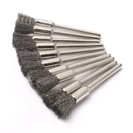 10pcs Dremel Polishing Rotary Brush Set Brass/ Steel/ Nylon/Horsehair Wheel Brushes 3MM Shank Dremel Accessories