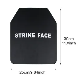 NIJ IIIA 10"x12" 25x30cm Anti Bullet Anti Stab Proof Composite Steel Plate For Tactical Safety Vest Ballistic Body Armour Board