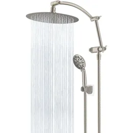 Hibbert 12 Inch Filtered Shower Head Combination High Pressure Shower Head with Adjustable Extension Arm - 20 Levels - 16 Inch Extension Arm