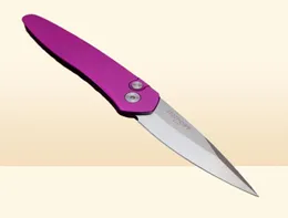 Specialfärg The PurpleBlack Protech 3407 Godfather Folding Knife Flipper Tactical Automatic Knifes Outdoor Survival UT85 POCKE2540307