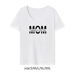 Kvinnors T -skjortor Kvinnor Skjorta Kort ärm Toppar Tee Mom Mors dag Gift Casual Fashion Basic för camping ryggsäckande sportvandring promenader