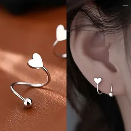 Orecchini a lobo 2 pezzi Vite per piercing in acciaio inossidabile Sfera Stella Orecchio Osso Linea rotante Onda Mini borchie da donna Insolito regolabile