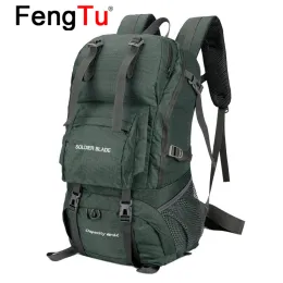 가방 Fengtu 50L 야외 하이킹 캠핑 배낭 Molle Molifunction Tactical Military Rucksack Travel Sports Bag Backpacks