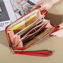 Kismis New Long Women's Wompper Wallet - корейский сплайсинг, цветовой контраст, кисточка и заклепки