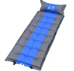 Schlafkissen einzelner Personen im Freien im Freien Camping faltbar ultraleichte automatische selbstinflierende Luftmatratze Schlafpolstermatte mit Kissen6781097