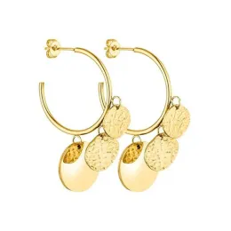 Earrings Mavis Hare 316L Stainless Steel Malihini Coin Earring eyecatching Hoop Earrings as Fashion Lady Best Gift