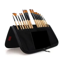 Conjuntos 14pcs pincéis pincéis de acrílico Brush aquarela com bolsa de armazenamento para artistas escolares para artistas de escolar