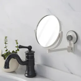 Bath Mirror Cosmetic 1X/3X Förstoring Sugkopp justerbar makeup dubbelsidig badrum