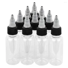Butelki do przechowywania puste butelki przezroczyste pigment plastikowe 10pcs atrament 30 ml akcesoria
