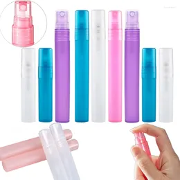 Bottiglie di stoccaggio 50pcs 3 ml/5 ml/10 ml di plastica a forma di penna smerigliata flacone spray per i contenitori per atomizzatore riempibile per il profumo di viaggio portatile