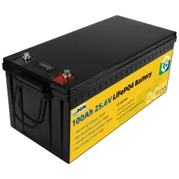 24V Lifepo4 Pil Paketi 25.6V 100AH ​​Sınıf A şarj edilebilir Lityum Demir Fosfat Hücre Güneş Botu Golf Sepeti RV Ev Enerji Stora