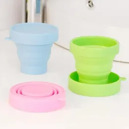 2024 150 ml 4Color Folding Cup Silicone Water Coffee Cup Heat Resistant kan sätta kokande vatten multifunktion resor camping folding cup för