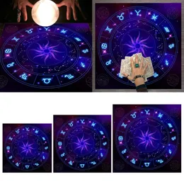 25UC Astrology Tarots Table Altar Cloth Metaphysical Board Game Mat Pendulum Divinations Altar Tablecloth Board Game Card Pad