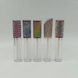 Speicherflaschen leer 6 ml runde Lipglossrohr mit Gipsbehandlungskappe DIY flüssige Lidschattenkosmetikbehälter 24pcs