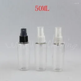 Garrafas de armazenamento Bomba de spray de ombro plana de 50 ml de 50 ml de ombro plástico de 50cc de toner / água sublimação de recipiente cosmético vazio