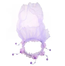 Haarschmuck Kinder Mädchen Kleine Prinzessin Haarband Eine Schicht Tüll Brautschleier Blumen Girlande Hochzeit Kranz Headban6108211