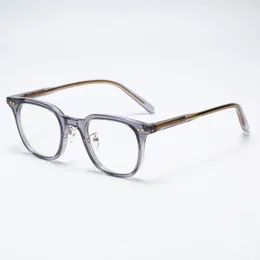 Al103 quadrado de estilo coreano TR90 Myopia Glasses Frame Placa feminina perna Anti-azul de óculos lixos de óculos planos para estudantes do sexo masculino sem maquiagem