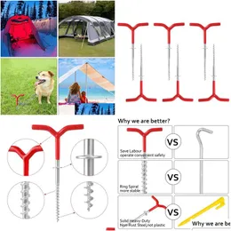 Tält och skydd 6 förpackningar utomhus tält insatser pinnar tralight hook canopy strand droppleverans sport camping vandring dhj7y