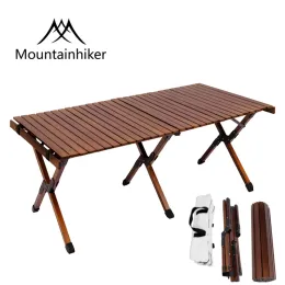 Möbler Mountainhiker Folding Table Beech Camping Träbord Familj BBQ Picknick Desk Garden Party Table Toming Outdoor Fest