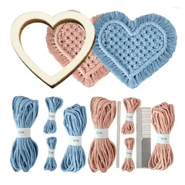 TABELA MATS DIY Coasters Kit Love Heart Macrame Boho Moda Knitt