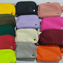 Lu Sacos de cinto de cintura Homens Mulheres atualizam o corredor esportivo difuso em todos os lugares Fanny Pack Pacote Casa Bum saco de fitness Running peito ioga Bumbag Sacos de crossbody