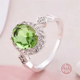 2pcs anéis de casamento jóias genuínas prata esterlina anel empilhável redondo preto cz anel de dedo de cristal para mulheres bague de festa de casamento bijoux